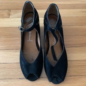 Jeffrey Campbell Black Suede Wedges